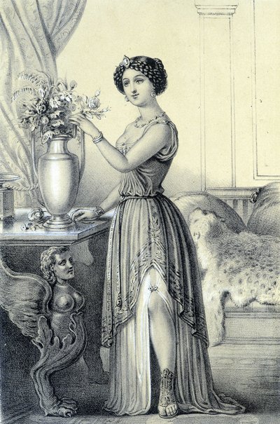 Portret Mademoiselle de Fontenay lub Teresy (Teresy lub Terezii) Cabarrus, znanej jako Madame Tallien (Talien) – w „Galerie historique de la Revolution francaise” Alberta Maurina autorstwa French School