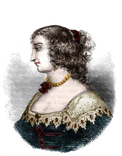 Portret Mademoiselle de Hautefort (Marie de Hautefort .) autorstwa French School