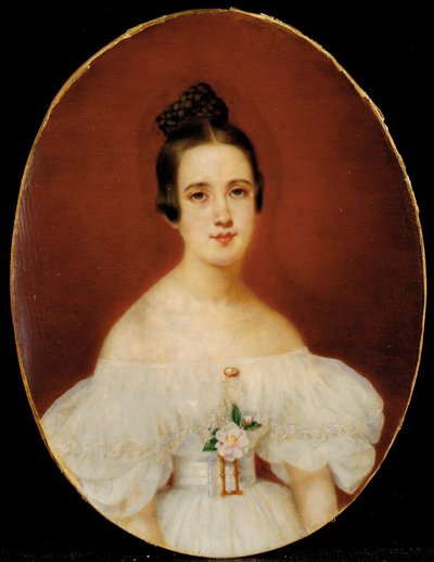 Portret Marie-Célestine De Gas, matki Edgara Degasa, ok. 1832-34 autorstwa French School