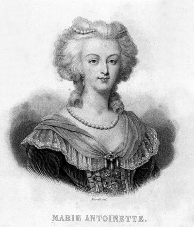 Portret Marii Antoniny (1755 - 1793) - w „Revolution francaise” Thiersa. 19 wiek autorstwa French School