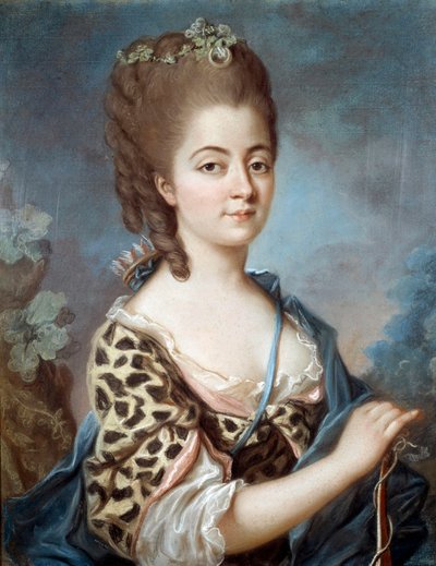 Portret Marii Aurory Saksonii (1748-1821) babci pisarki George Sand Malarstwo szkoły francuskiej XVIII wieku. autorstwa French School