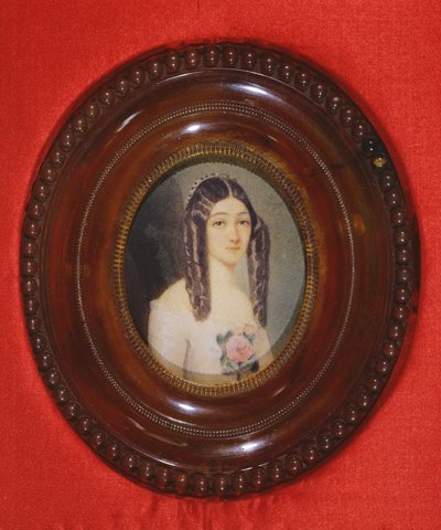Portret Marie Duplessis (1824-1847) znany również jako La Dame aux Camelias, 1847 (wc na papierze) autorstwa French School