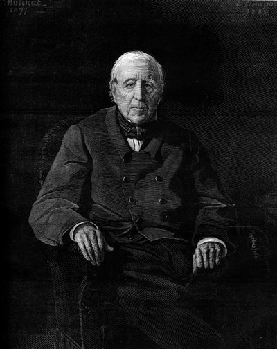 Portret Marthe Camille Bachassona, hrabiego Montalivet (1801-1880), francuskiej polityki. Grawer w „”Le Monde Illustré””n°1190 z dnia 17 stycznia 1880 r. autorstwa French School