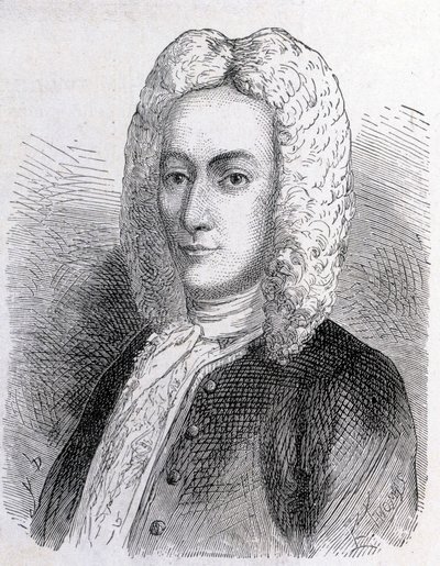Portret Mathieu Dutilha (1715-1791) - w „Albumie nauki”; wybitni uczeni; Wielkie odkrycia”” 1896. autorstwa French School