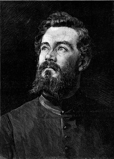 Portret Michela Alexandre Debaize (Abbe Debaize) (1845-1879), francuskiego duchownego i podróżnika. Grawer w „Le Monde Illustré” nr 1194 z 14 lutego 1880 r. autorstwa French School