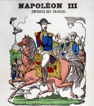 Portret Napoleona III. Obraz Epinal autorstwa French School