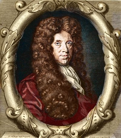 Portret Neremiasza Grew (1641-1721). Angielski botanik. autorstwa French School