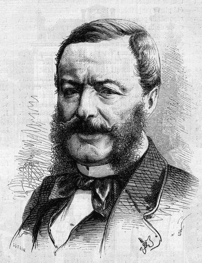 Portret Nestora Roqueplana (1804-1870), pisarza, dziennikarza i administratora teatrów francuskich. Grawer w „”Le Monde Illustré””n°681 z 30 kwietnia autorstwa French School