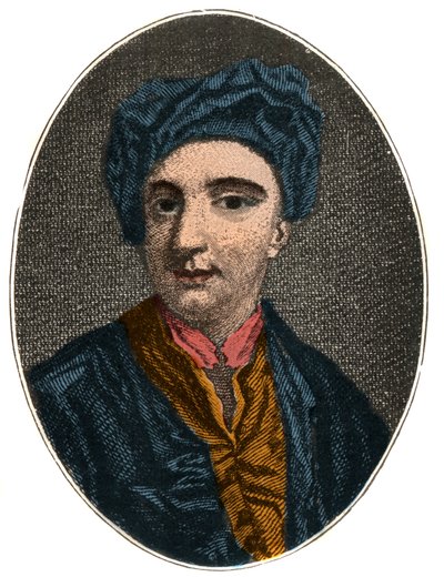 Portret Mikołaja Rowe (1674-1718), angielskiego dramaturga, poety i różnorodnego pisarza. autorstwa French School