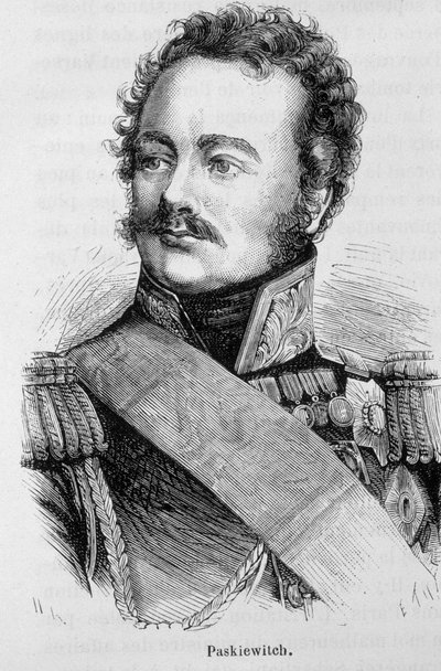 Portret Paskiewicza (lub Paskeevicha), marszałka rosyjskiego (1782 - 1856) - w „L