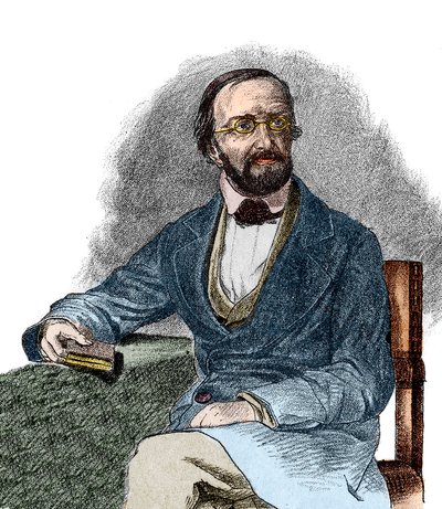 Portret Petera Gustava Dirichleta (1805-1859), niemieckiego matematyka. 19 wiek. autorstwa French School