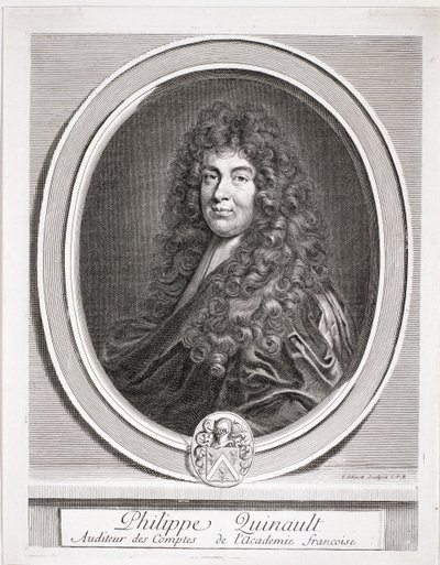 Portret Filipa Quinaulta (1635-88) autorstwa French School