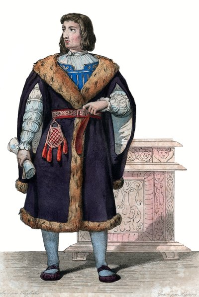 Portret Philippe de Commines (Commynes lub Comines) (1447-1511), francuskiego pisarza i dyplomaty. autorstwa French School