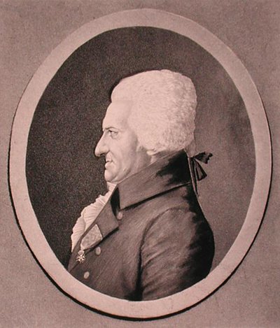 Portret Pierre-Alexandre Monsigny (1729-1817) grawerowany przez Edme Quenedey (1756-1830) (grafika) autorstwa French School