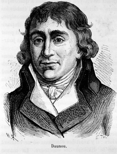 Portret Pierre Claude Francois Daunou, francuskiego polityka i historyka (1761-1840) - w „”L
