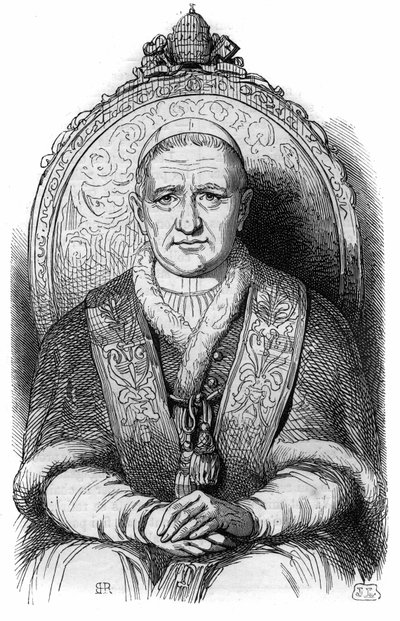 Portret papieża Grzegorza XVI (Bartolomeo Alberto Cappellari Pape pod imieniem Gregorius XVI lub Gregorio XVI autorstwa French School