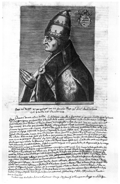 Portret papieża Jana XXII (1244-1334) autorstwa French School