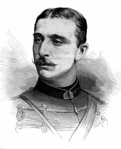 Portret księcia Eugeniusza Ludwika Napoleona, zwanego „Księciem Cesarskim”, syna Napoleona III (1856-1879). Grawerowanie w „”Le Monde Illustré””n°1161 z 28 czerwca autorstwa French School