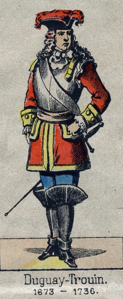 Portret Rene Duguay Trouin (Duguay-Trouin) (Rene Trouin du Gue dit) (1673-1736) Francuski marynarz. Wizerunek Epinal z końca XIX wieku. autorstwa French School