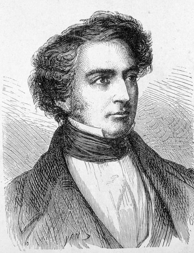Portret Roberta Stephensona (1803 - 1859) - w „Albumie nauki”; Znani uczeni; Wielkie odkrycia”” 1896. autorstwa French School
