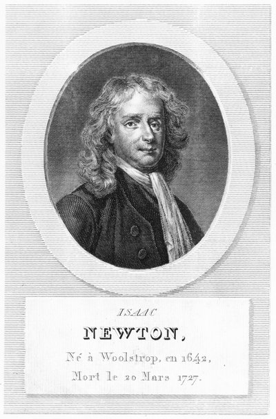 Portret Sir Isaaca Newtona (1642-1727) autorstwa French School