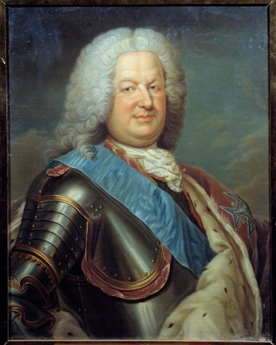 Portret Stanisława Lesczyńskiego (1677-1716) Króla Polski, księcia Lotaryngii i Malarstwo barowe Szkoły Francuskiej. 18 wiek. Słońce 0,76x0,6 m² autorstwa French School