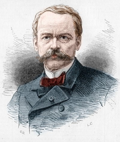 Portret Teodora Barriere (1823-1877), francuskiego dramatopisarza. Grawer w „”Le Monde Illustré””n°1071 z dnia 20 października 1877 r. autorstwa French School