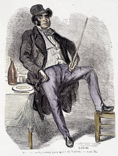 Portret Vautrina (postać inspirowana Vidocqiem) - w "Splendorach i nieszczęściach kurtyzan" Balzaca. autorstwa French School