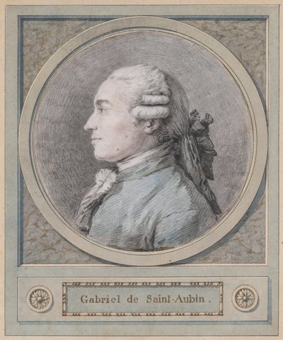 Portret mężczyzny, podobno rzeźbiarza Clodiona (1738-1814), koniec XVIII wieku (czarna, czerwona i niebieska kreda) autorstwa French School