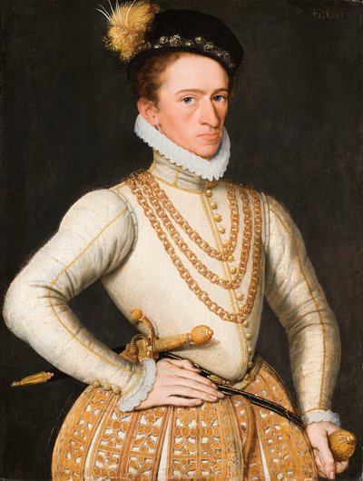 Portret nieznanego szlachcica francuskiego, 1560-9 autorstwa French School