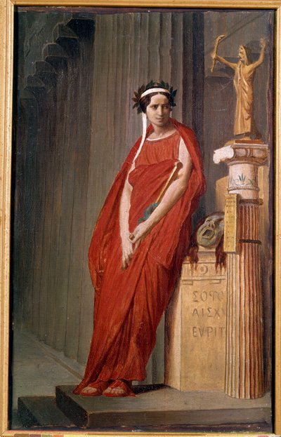 Portret komiczki Elisabeth Felix zwanej Mademoiselle Rachel (1821-1858) ucieleśnia tragedię Painting de l