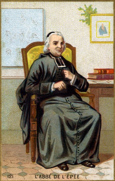 Portret opata miecza (1712-1789). Chromolitografia z końca XIX wieku. autorstwa French School