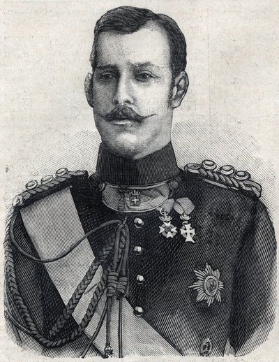 Portret księcia Grecji (który został Jerzem I greckim) autorstwa French School