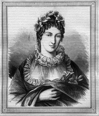 Portret księżnej Angouleme Marie Therese Charlotte z Francji znanej jako Madame Royale (1778-1851) Rycina w „Histoire des Papes-Kings-Queen and Emperors through the Centurys” Maurice Lachatre autorstwa French School