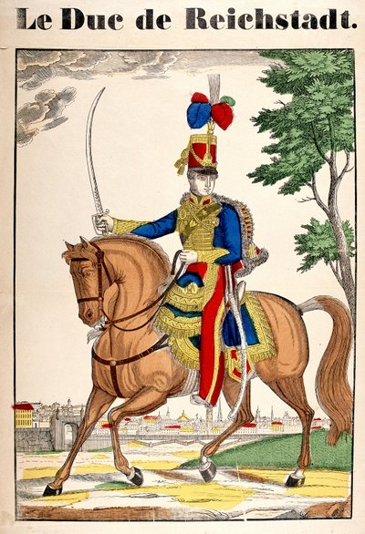 Portret księcia Reichstadt, Napoleona II, syna cesarza Napoleona I (1769-1821). Obraz Epinal autorstwa French School