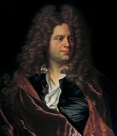 Portret francuskiego pisarza Jean de La Bruyere (1645-1696) Malarstwo szkoły francuskiej z XVII wieku. Chantilly, Muzeum Conde autorstwa French School