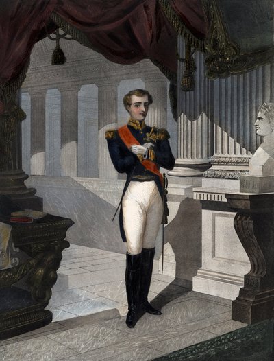 Portret króla Rzymu Napoleona II, księcia Reichstadt (1811-1832) syna cesarza Napoleona I (1769-1821)” Grawerowanie wykonane przez Pernel autorstwa French School
