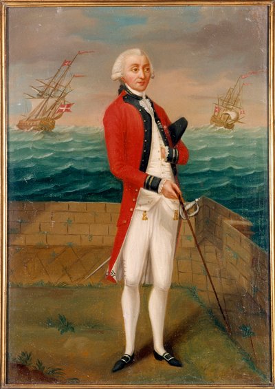 Portret Rycerza Favray (1706-1791) oficera galer maltańskiego Malarstwa Szkoły Francuskiej. XVIII-wieczny Paryż, muzeum Legii Honorowej autorstwa French School