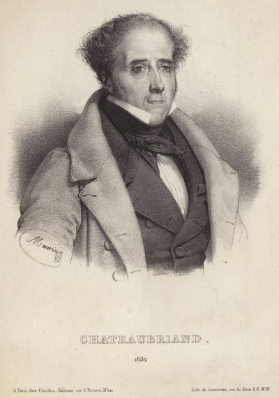 Portret wicehrabiego de Chateaubriand autorstwa French School