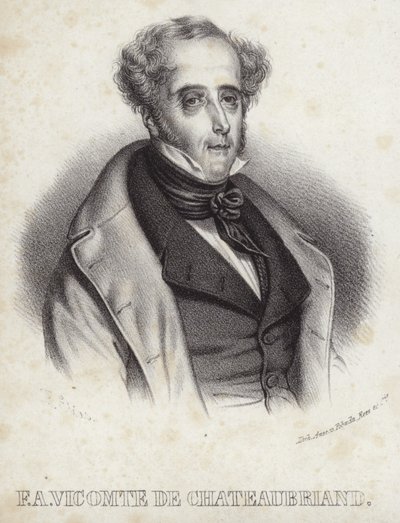 Portret wicehrabiego de Chateaubriand autorstwa French School