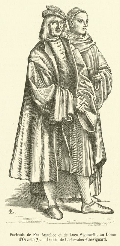 Portrety Fra Angelico et de Luca Signorelli, au Dome d