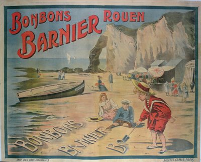 Plakat reklamujący słodycze Barnier autorstwa French School