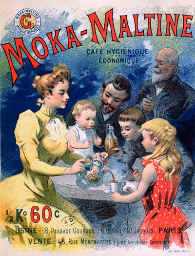 Plakat reklamujący kawę Moka-Maltine, ok.1900 autorstwa French School