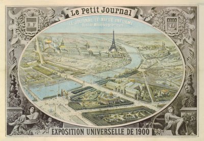 Plakat opublikowany przez Le Petit Journal, reklamujący Wystawę Powszechną w Paryżu, 1900 autorstwa French School