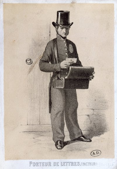 Listonosz, ok.1865 autorstwa French School