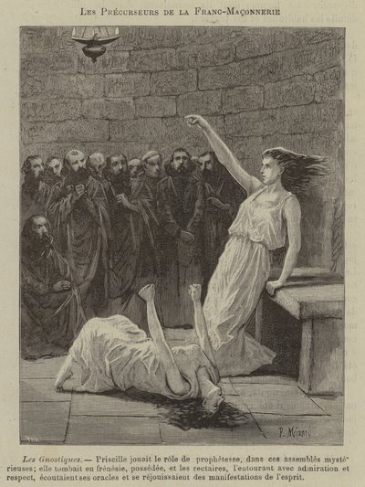 Prekursorzy masonerii: gnostycy (rycina) autorstwa French School