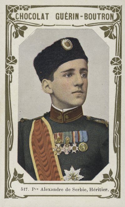 Książę Aleksander Serbii, spadkobierca (kolorowe zdjęcie) autorstwa French School