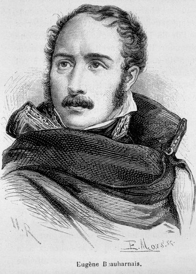 Książę Eugene Rose de Beauharnais (1781-1824, syn Alexandre de Beauharnais i Josephine) - w „L’Histoire de France” Henri Martina autorstwa French School