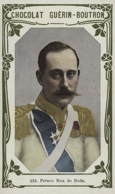 Książę Max de Bade (kolorowe zdjęcie) autorstwa French School