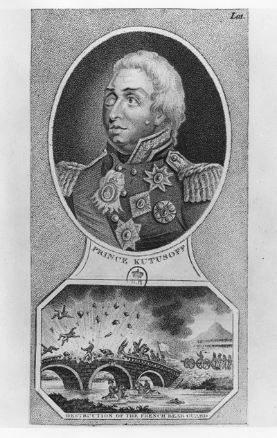 Książę Michaił Illarionowicz Golenischev-Kutuzov (lito) autorstwa French School